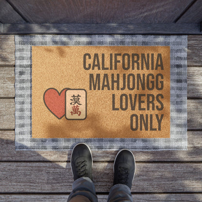 California Mahjongg Lovers Only Doormat | Customized City, State or Hometown Option - Perfect for Mah Jongg Game Night