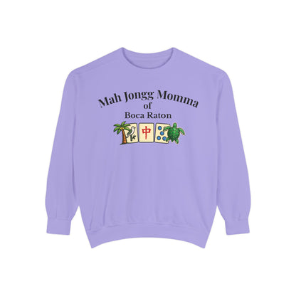 Mah Jongg Momma of Boca Raton Crewneck Sweatshirt - Mahjong Tournament Sweatshirt