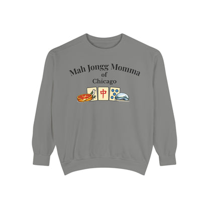 Mah Jongg Momma of Chicago Crewneck Sweatshirt - Mahjong Tournament Sweatshirt