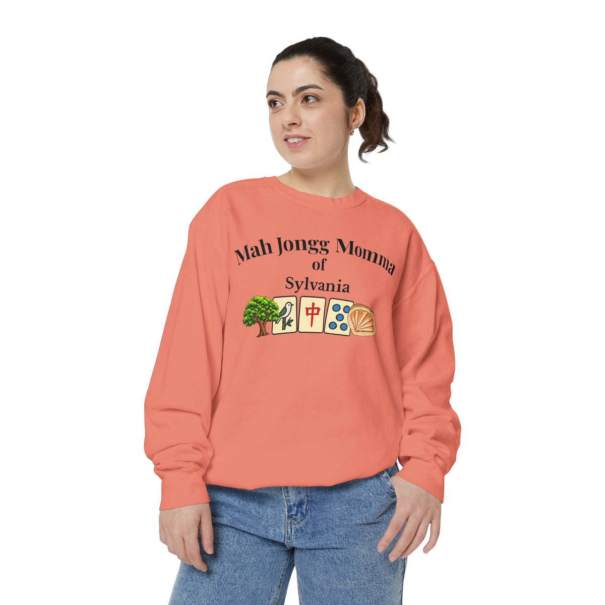 Mah Jongg Momma of Sylvania Crewneck Sweatshirt - Mahjong Tournament Sweatshirt