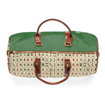 Mah Jongg Waterproof Travel Bag — 'I brought my pie, and I don't mean apple.' Duﬀel for Players & Tournament Travel