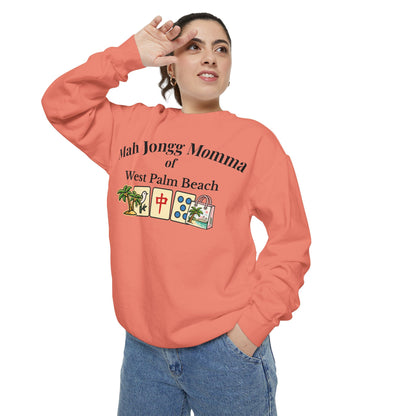 Mah Jongg Momma of West Palm Beach Crewneck Sweatshirt - Mahjong Tournament Sweatshirt