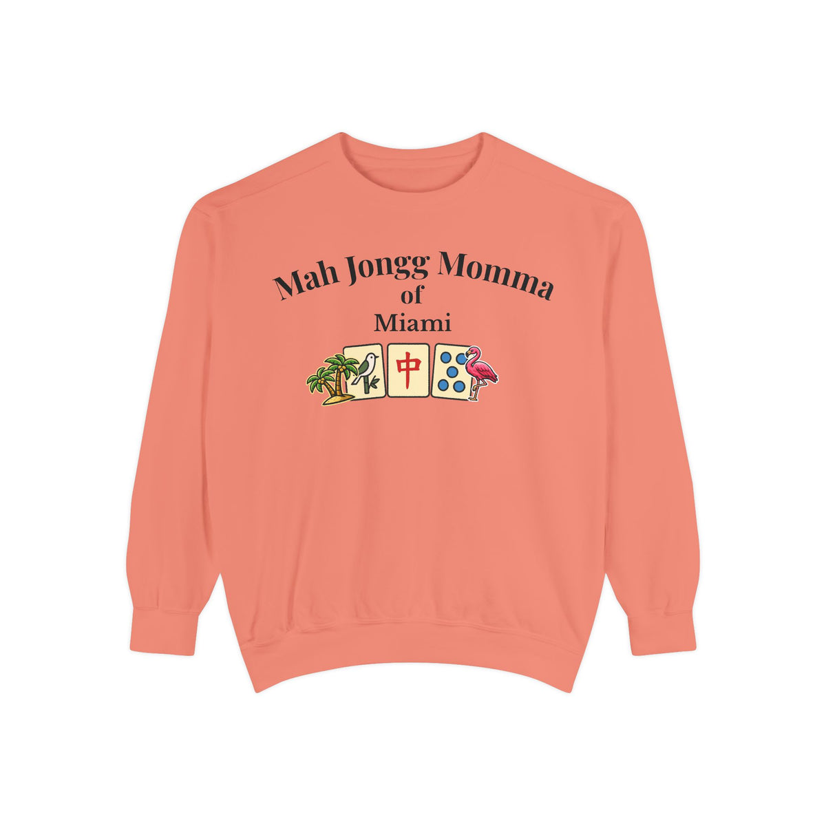 Mah Jongg Momma of Miami Crewneck Sweatshirt - Mahjong Tournament Sweatshirt