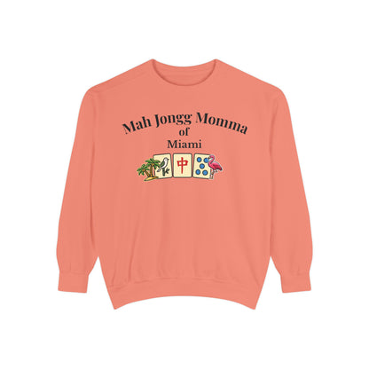 Mah Jongg Momma of Miami Crewneck Sweatshirt - Mahjong Tournament Sweatshirt