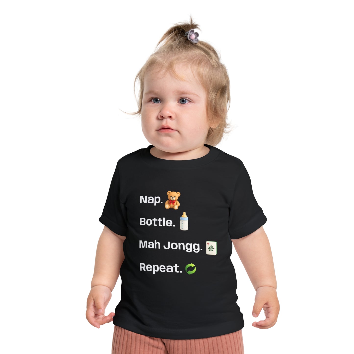 Nap Bottle Mah Jongg Repeat T-Shirt - Cute Mahjong Infant Tee