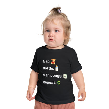 Nap Bottle Mah Jongg Repeat T-Shirt - Cute Mahjong Infant Tee