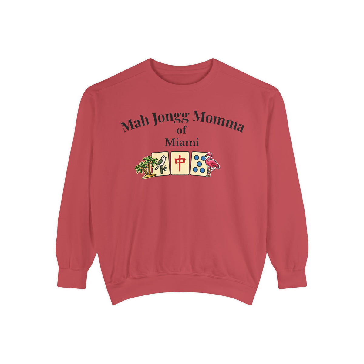 Mah Jongg Momma of Miami Crewneck Sweatshirt - Mahjong Tournament Sweatshirt