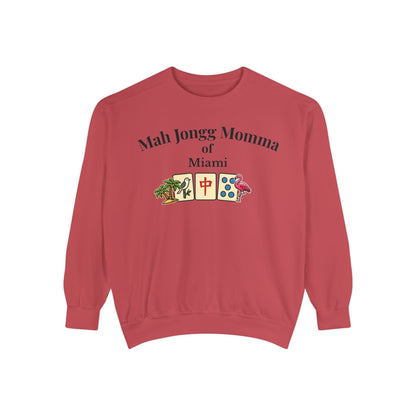 Mah Jongg Momma of Miami Crewneck Sweatshirt - Mahjong Tournament Sweatshirt