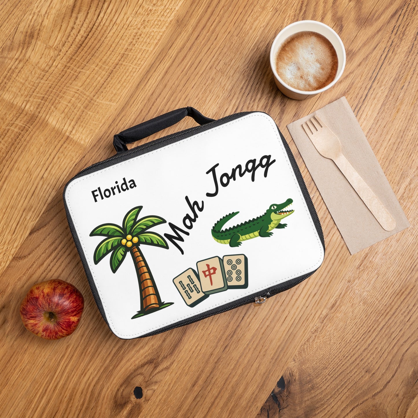 Florida Mah Jongg Insulated Lunch Bag | Mah Jongg Game Day Lunch