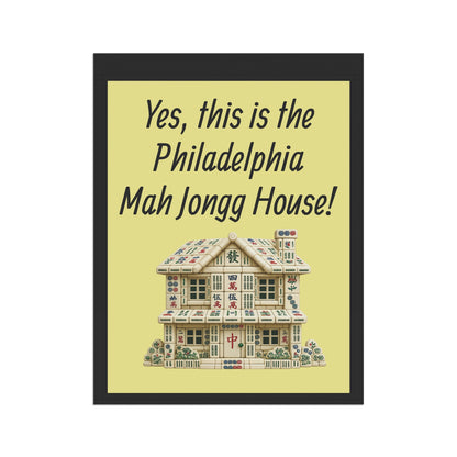Mah Jongg:"Yes, This Is the Philadelphia Mah Jongg House!" Yellow Mah Jongg Flag