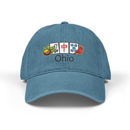 Mah Jongg Ohio Embroidered  Jean Hat - For MahJong Players