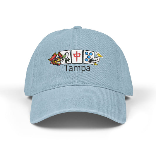 Mah Jongg Tampa Embroidered  Jean Hat - For MahJong Players