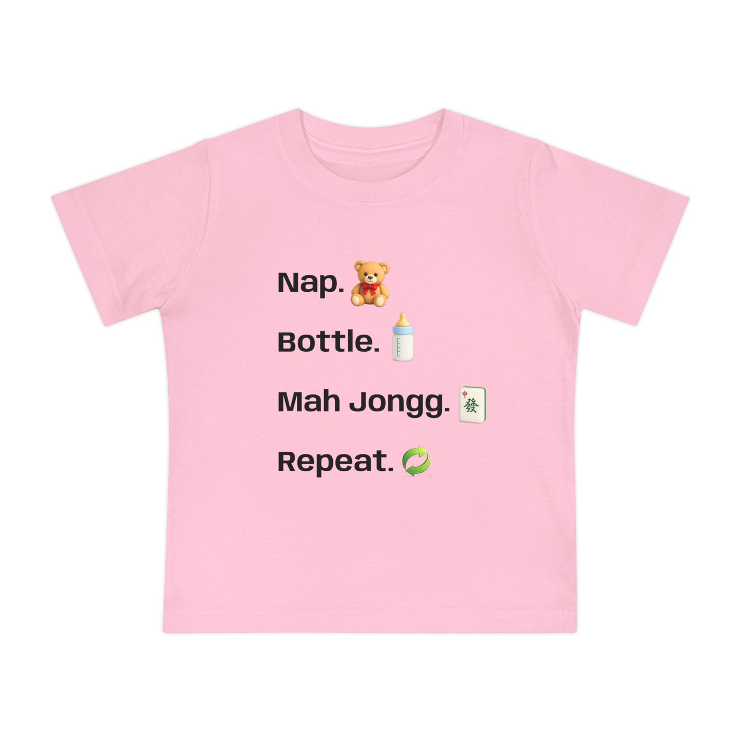 Nap Bottle Mah Jongg Repeat T-Shirt - Cute Mahjong Infant Tee