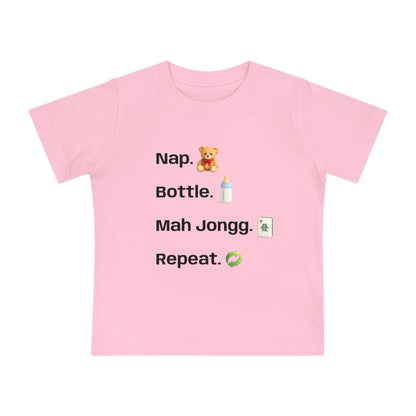 Nap Bottle Mah Jongg Repeat T-Shirt - Cute Mahjong Infant Tee