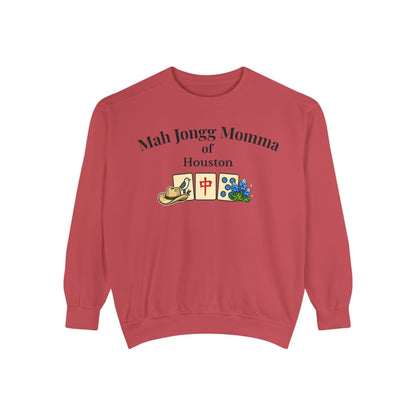 Mah Jongg Momma of Houston Crewneck Sweatshirt - Mahjong Tournament Sweatshirt