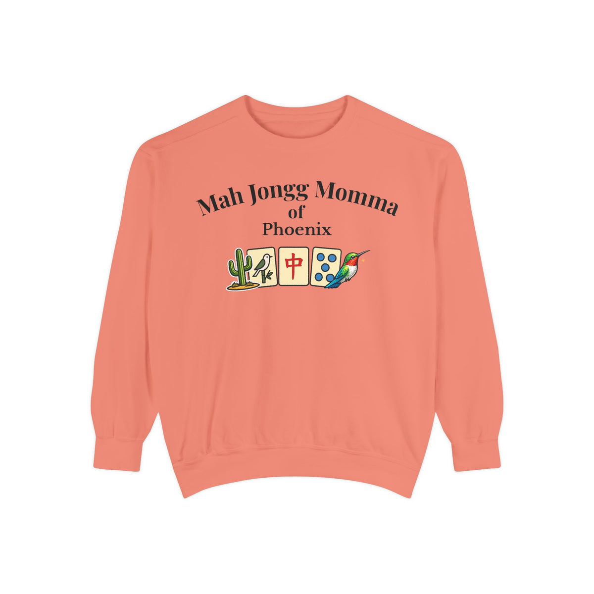Mah Jongg Momma of Phoenix Crewneck Sweatshirt - Mahjong Tournament Sweatshirt