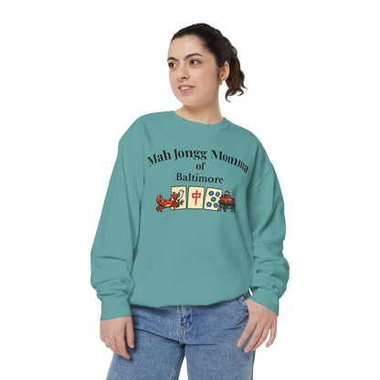 Mah Jongg Momma of Baltimore Crewneck Sweatshirt - Mahjong Tournament Sweatshirt