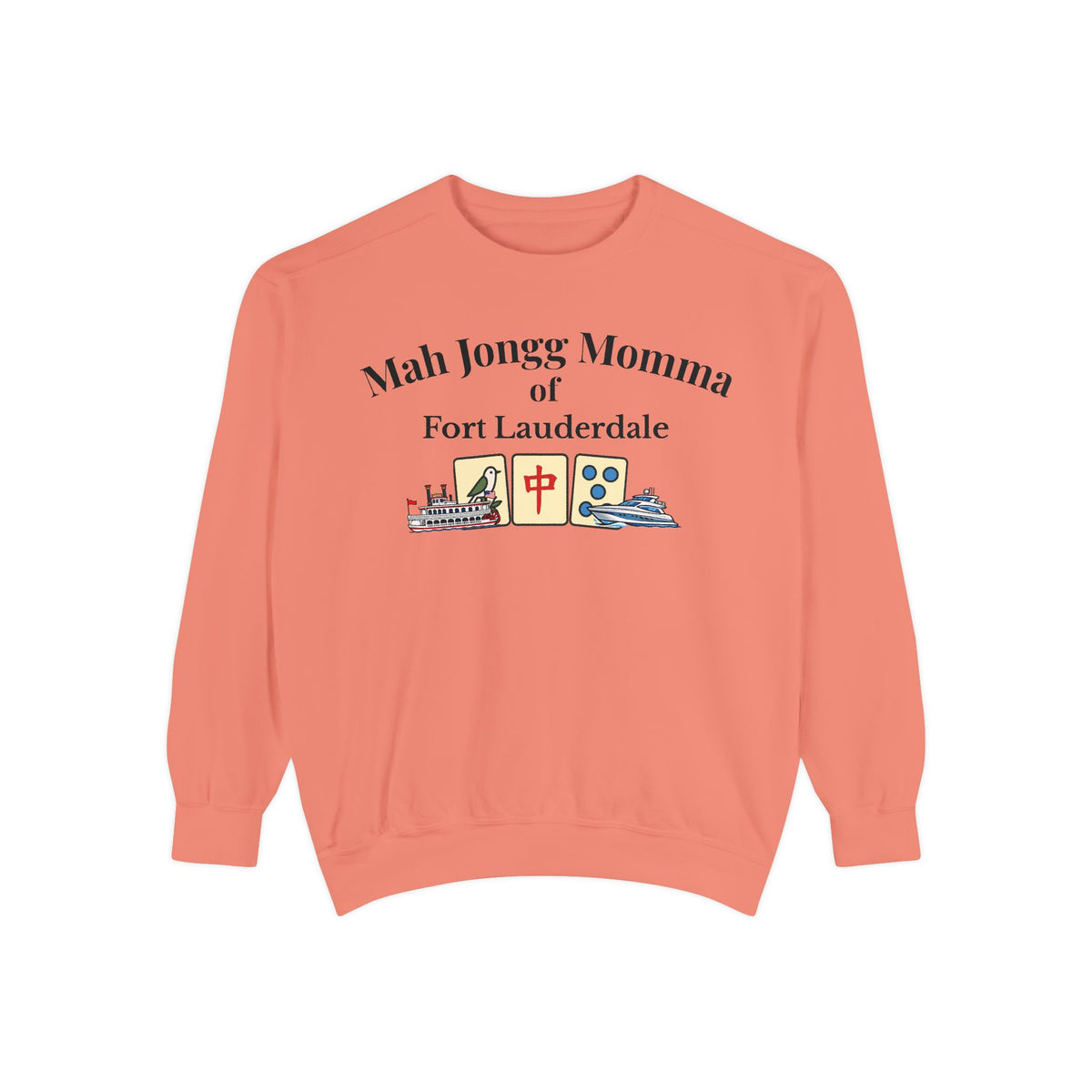 Mah Jongg Momma of Fort Lauderdale Crewneck Sweatshirt - Mahjong Tournament Sweatshirt