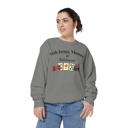 Mah Jongg Momma of Baltimore Crewneck Sweatshirt - Mahjong Tournament Sweatshirt