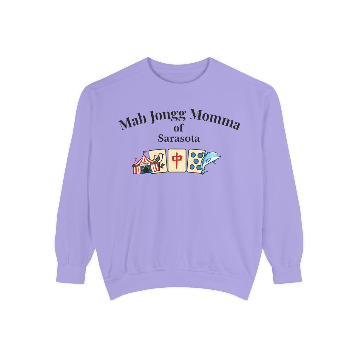 Mah Jongg Momma of Sarasota Crewneck Sweatshirt - Mahjong Tournament Sweatshirt
