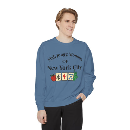 Mah Jongg Momma of New York City Sweatshirt - Comfort Colors Crewneck - Mahjong Player Gift - Tournament Sweatshirt - Mahjong Club Apparel