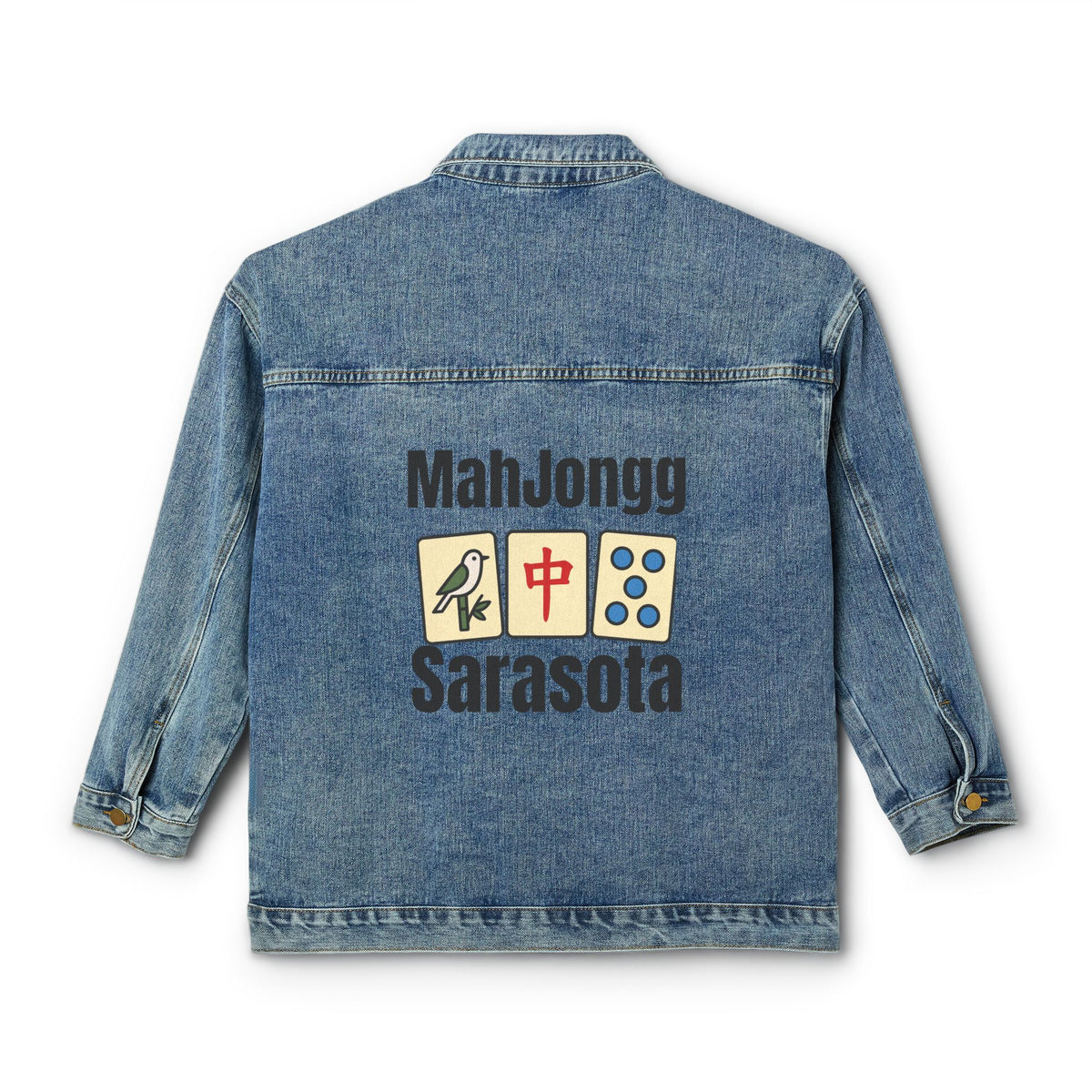 Mah Jongg Women's Denim Jacket - Sarasota - For Mah Jong Player