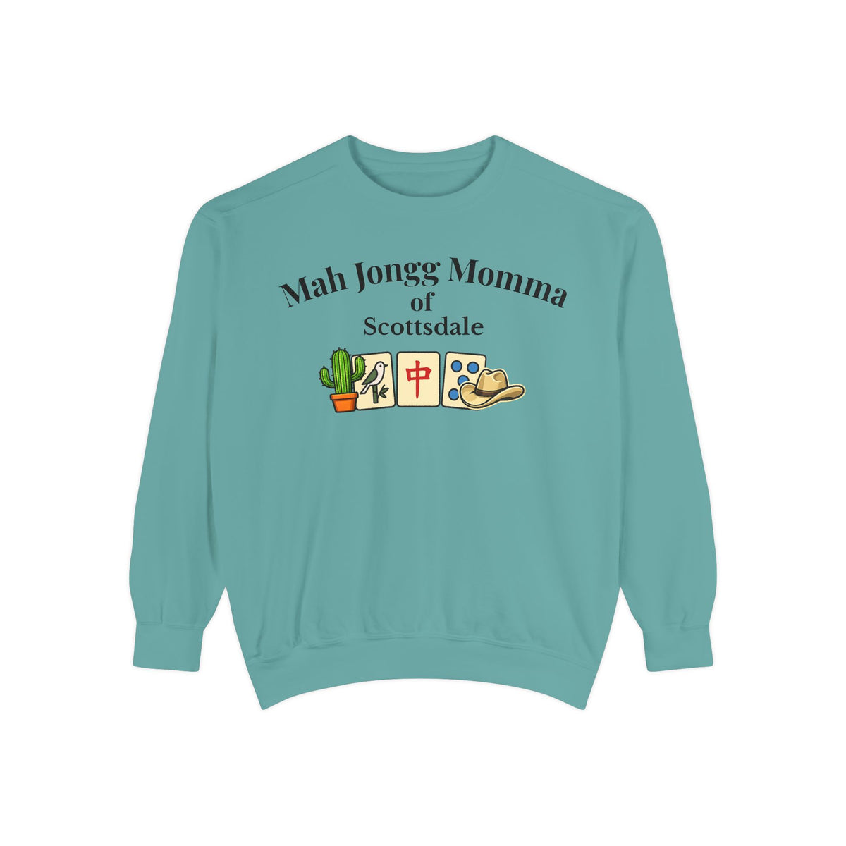 Mah Jongg Momma of Scottsdale Crewneck Sweatshirt - Mahjong Tournament Sweatshirt