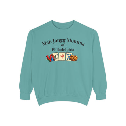 Mah Jongg Momma of Philadelphia Crewneck Sweatshirt - Mahjong Tournament Sweatshirt