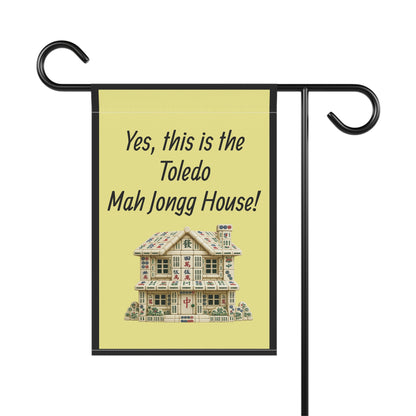 Mah Jongg:"Yes, This Is the Toledo Mah Jongg House!" Yellow Mah Jongg Flag