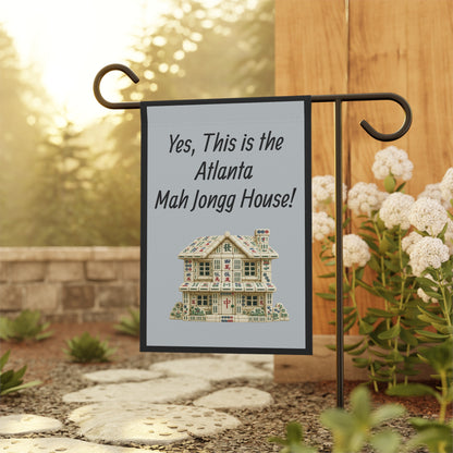 Mah Jongg Flag: "Yes, This Is the North Carolina Mah Jongg House!"-  Gray Outdoor Flag