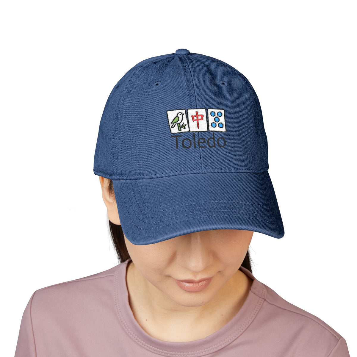 Mah Jongg Toledo Embroidered  Jean Hat - For MahJong Players - No Icons