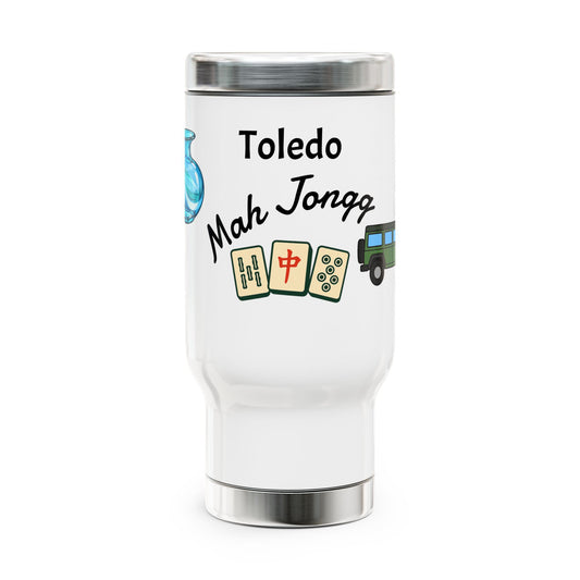 Toledo Mah Jongg travel mug | 14oz stainless steel travel mug with handle