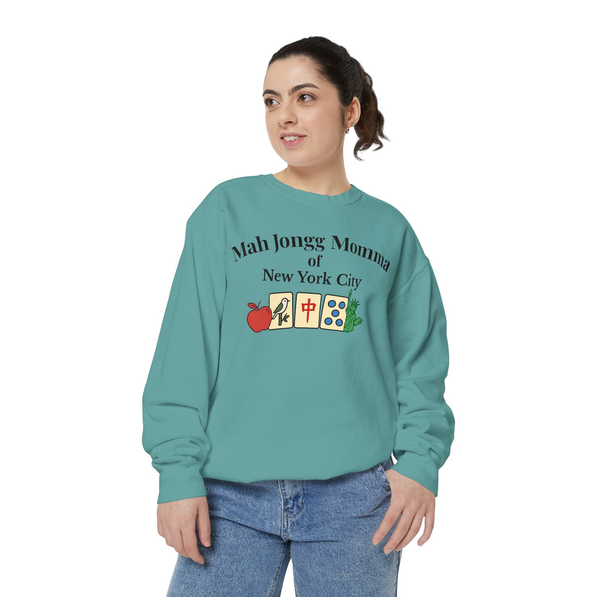 Mah Jongg Momma of New York City Crewneck Sweatshirt - Mahjong Tournament Sweatshirt