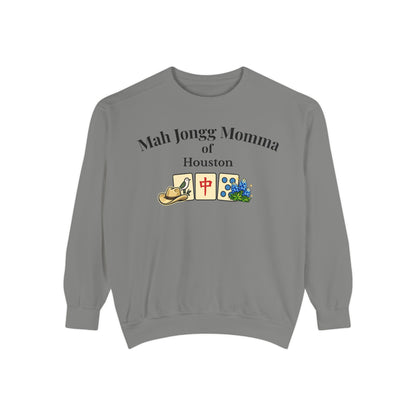 Mah Jongg Momma of Houston Crewneck Sweatshirt - Mahjong Tournament Sweatshirt