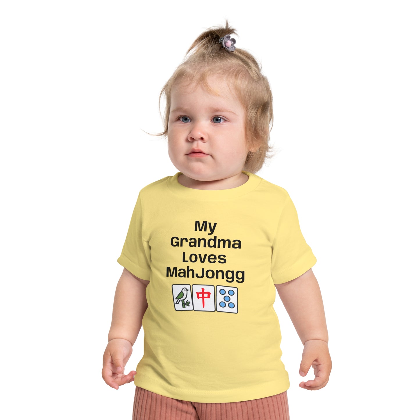 My Grandma Loves Mah Jongg Baby T-Shirt - Cute Mahjong Infant Tee