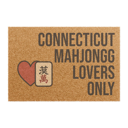 Connecticut Mahjongg Lovers Only Doormat | Customized City, State or Hometown Option - Perfect for Mah Jongg Game Night