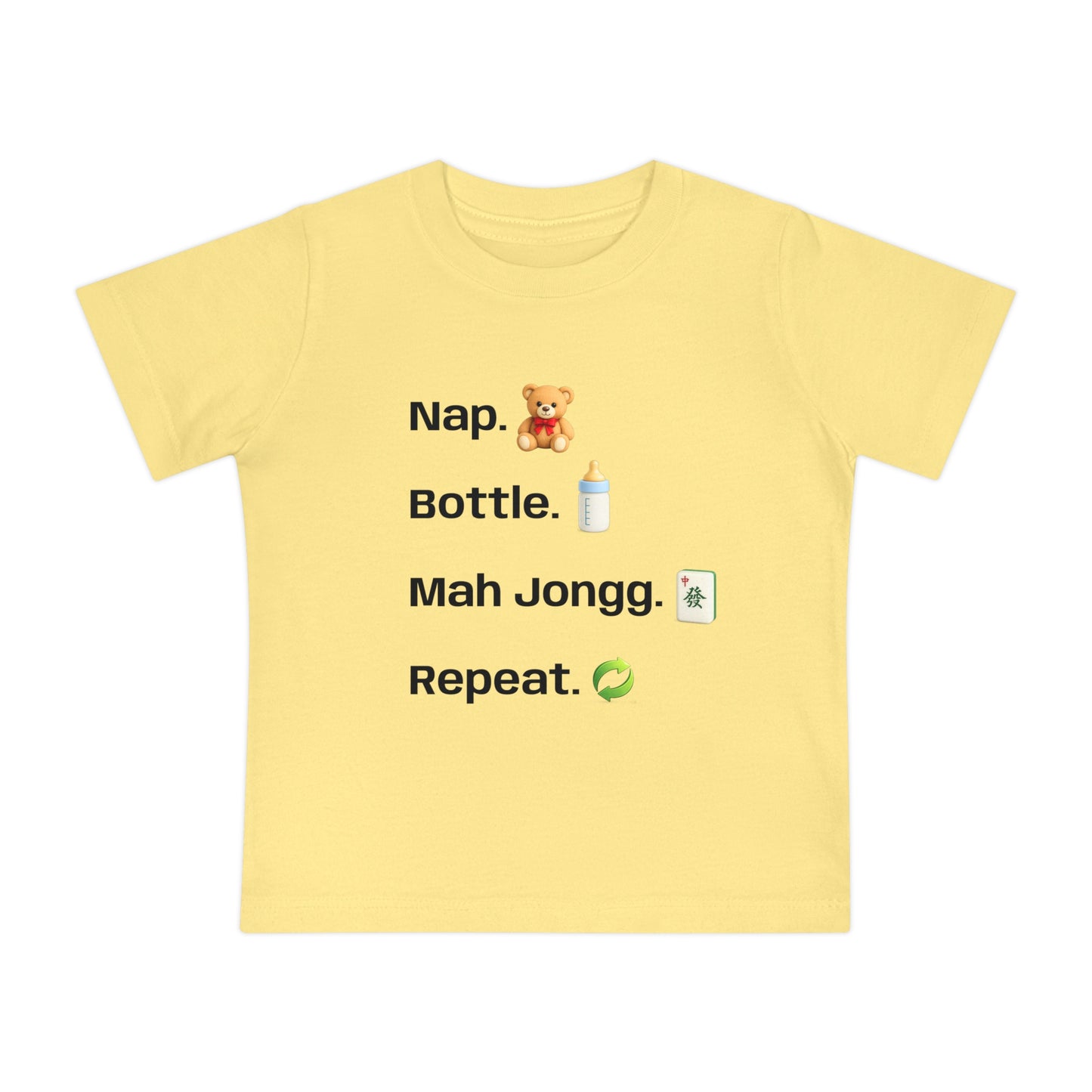 Nap Bottle Mah Jongg Repeat T-Shirt - Cute Mahjong Infant Tee