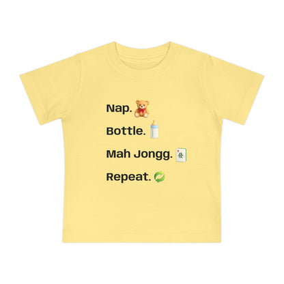 Nap Bottle Mah Jongg Repeat T-Shirt - Cute Mahjong Infant Tee