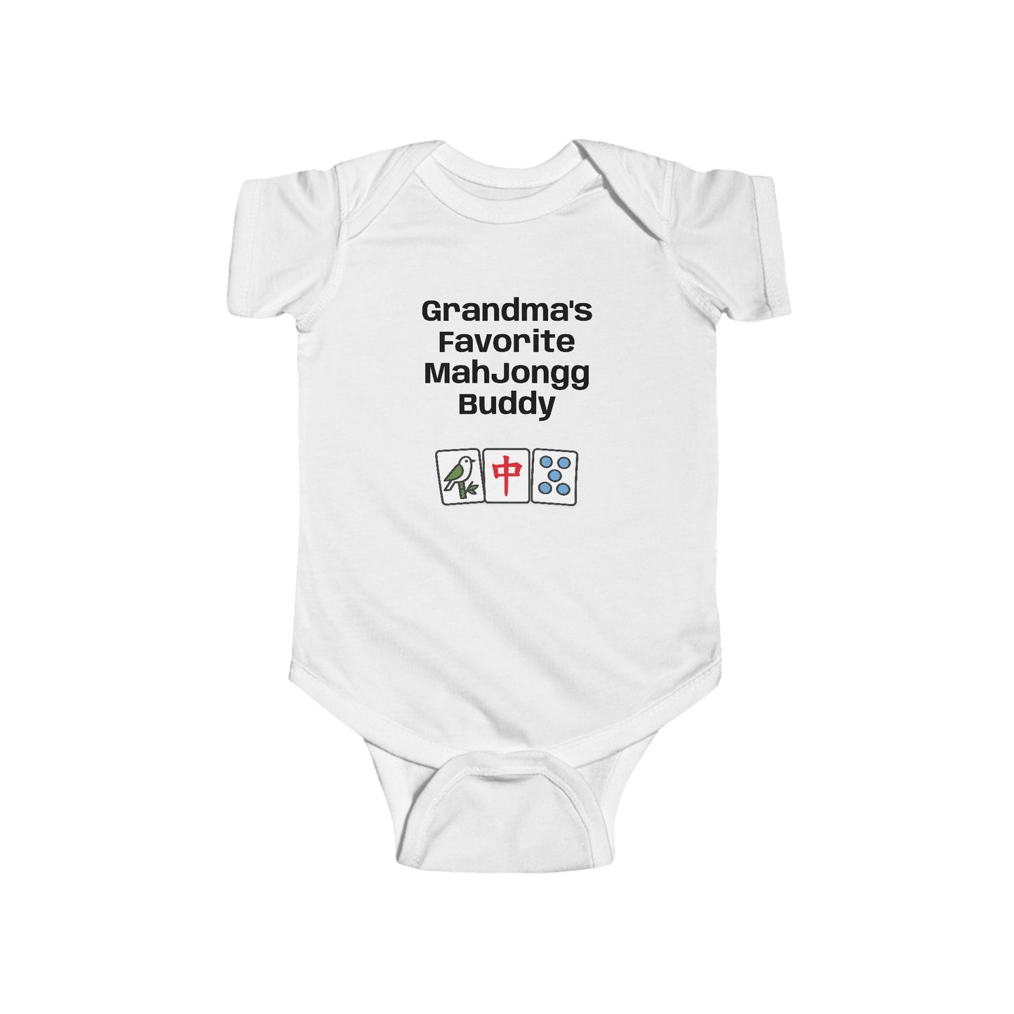 Grandma's Favorite Mah Jongg Buddy Bodysuit - Mah Jongg Tiles Infant Onesie - For Game Day or Family Gatherings