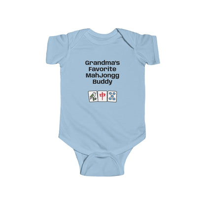 Grandma's Favorite Mah Jongg Buddy Bodysuit - Mah Jongg Tiles Infant Onesie - For Game Day or Family Gatherings