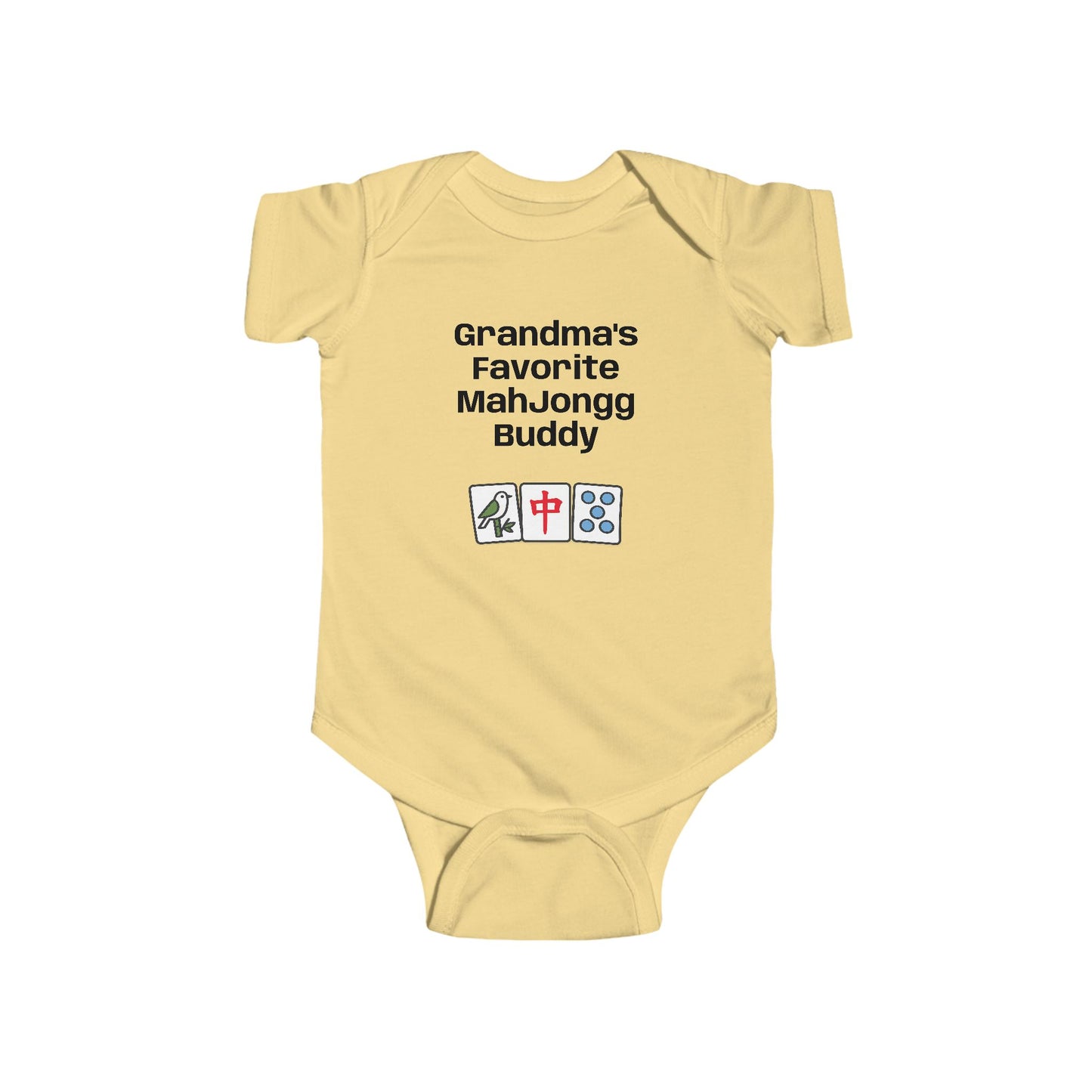 Grandma's Favorite Mah Jongg Buddy Bodysuit - Mah Jongg Tiles Infant Onesie - For Game Day or Family Gatherings