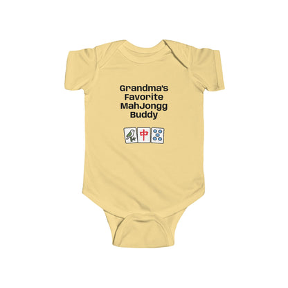Grandma's Favorite Mah Jongg Buddy Bodysuit - Mah Jongg Tiles Infant Onesie - For Game Day or Family Gatherings