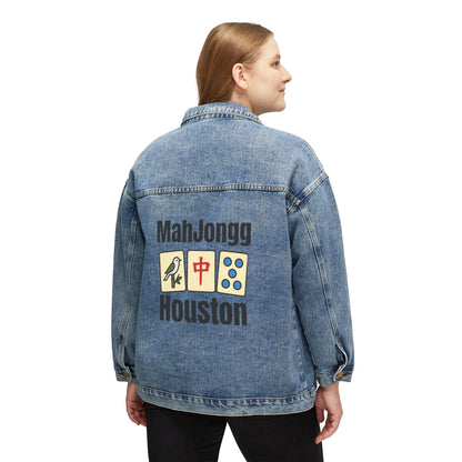 Mah Jongg Women's Denim Jacket - Houston - For Mah Jong Player