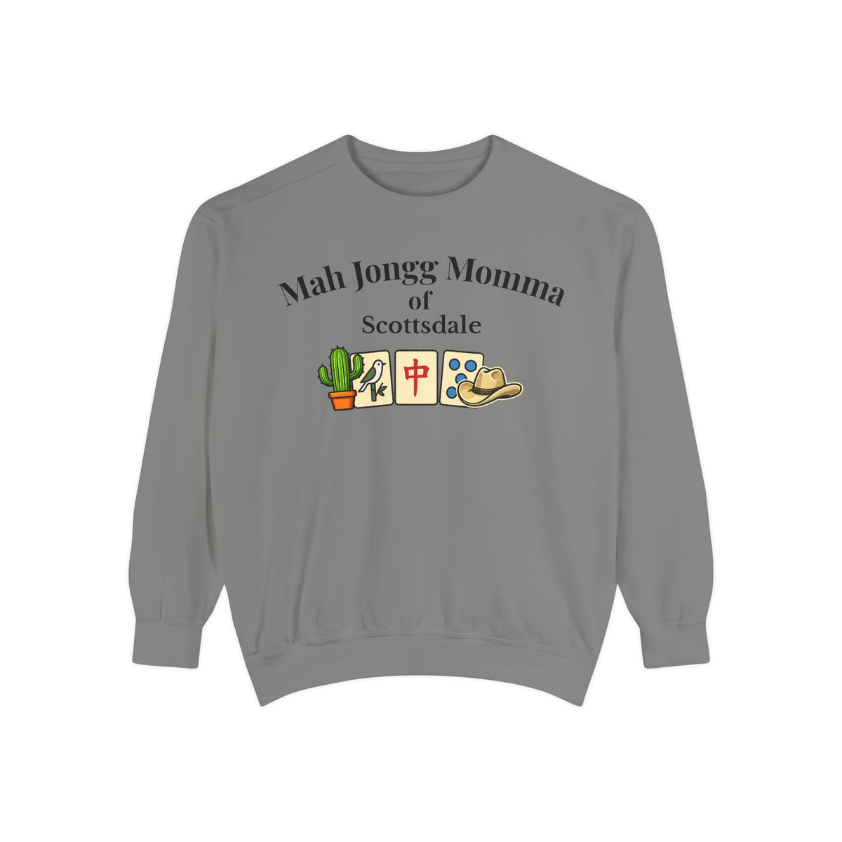 Mah Jongg Momma of Scottsdale Crewneck Sweatshirt - Mahjong Tournament Sweatshirt