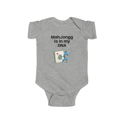 Mah Jongg is in my DNA Infant Bodysuit | Mah Jongg tile and DNA graphic  Onesies- For Mah Jongg Games or Family Gatherings