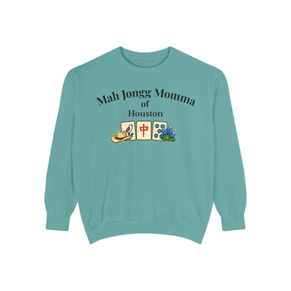 Mah Jongg Momma of Houston Crewneck Sweatshirt - Mahjong Tournament Sweatshirt