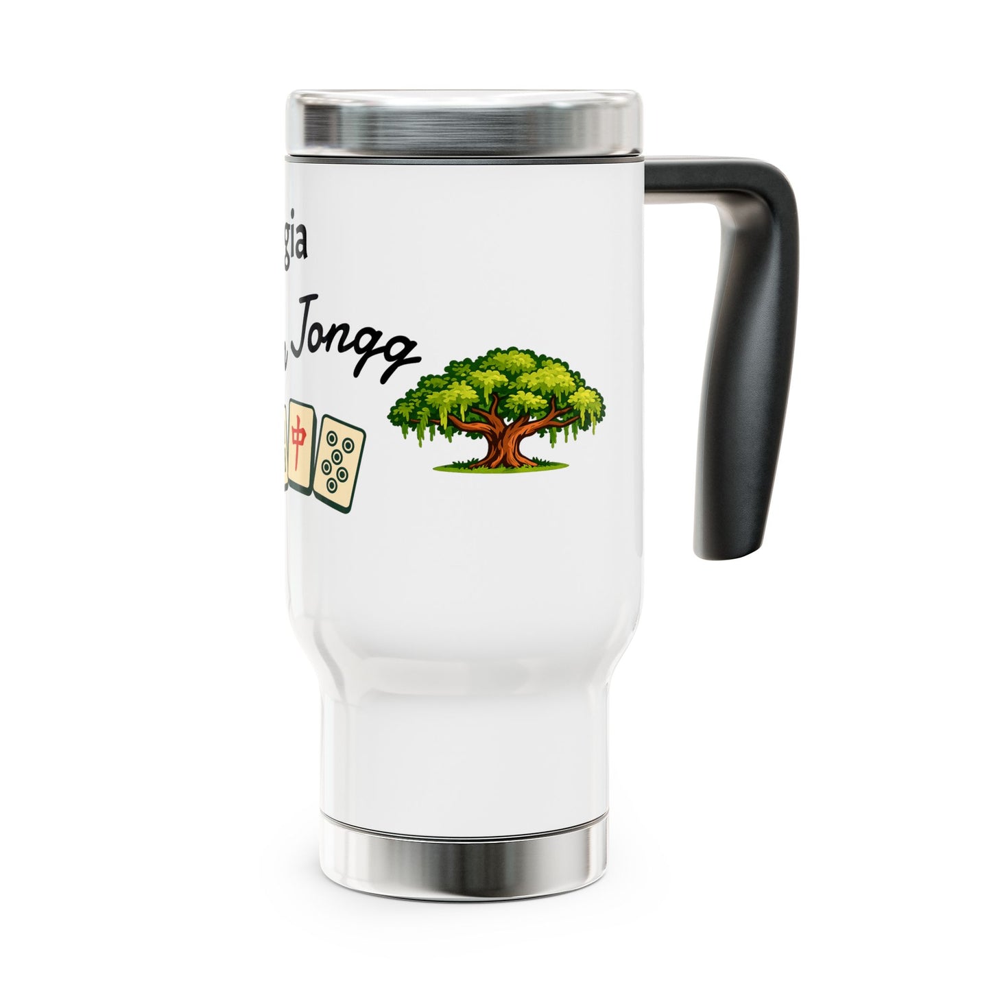 Georgia Mah Jongg travel mug | 14oz stainless steel travel mug with handle