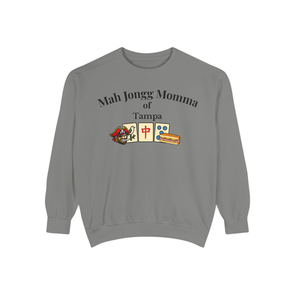 Mah Jongg Momma of Tampa Crewneck Sweatshirt - Mahjong Tournament Sweatshirt