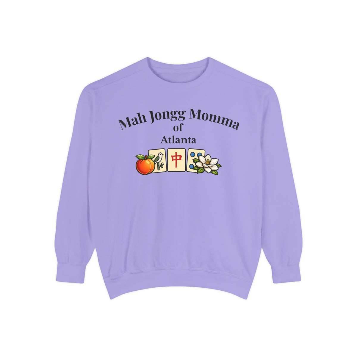 Mah Jongg Momma of Atlanta Crewneck Sweatshirt - Mahjong Tournament Sweatshirt