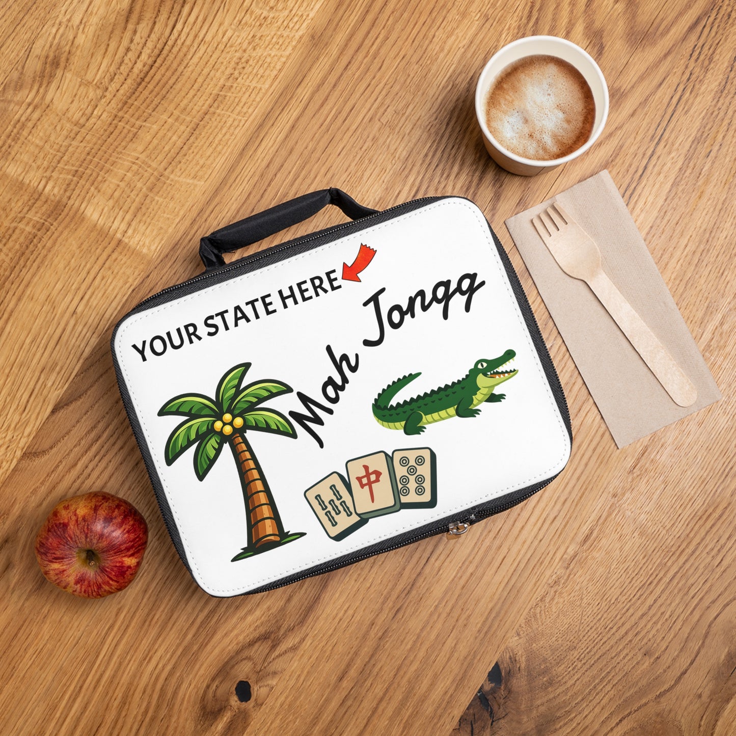 State Mah Jongg Insulated Lunch Bag | Mah Jongg Game Day Lunch